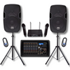 Complete Professional 4500W PA System 8-CH Mixer 2pc 15" Speakers Wireless Mics