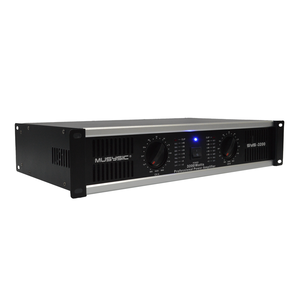 2 Channel 3200 Watts Professional Power Amplifier