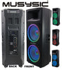 MUSYSIC Professional Dual 2x15" 4000W Speaker PA DJ Link 2 Wirelessly