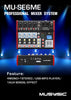 Professional 6 Channel PA Mixer / Independently Phantom Power MU-SE6ME