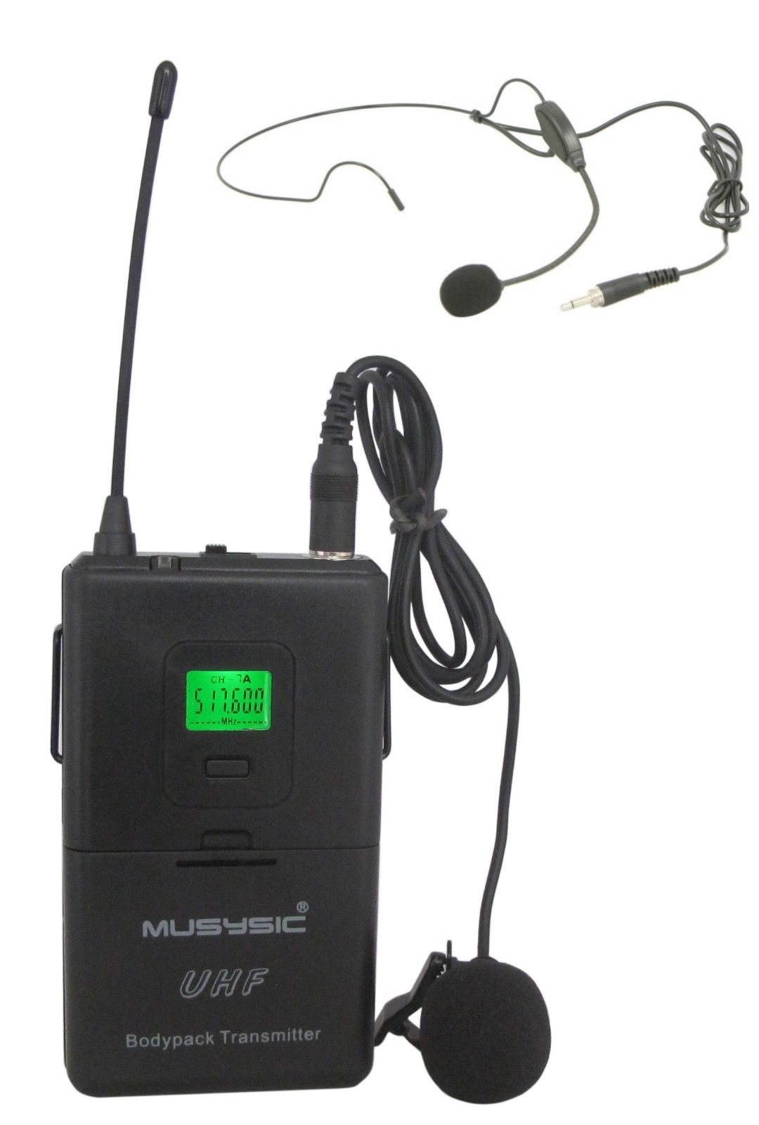 8-Channel UHF Handheld Lapel Lavalier Wireless Microphone System - MUSYSIC
